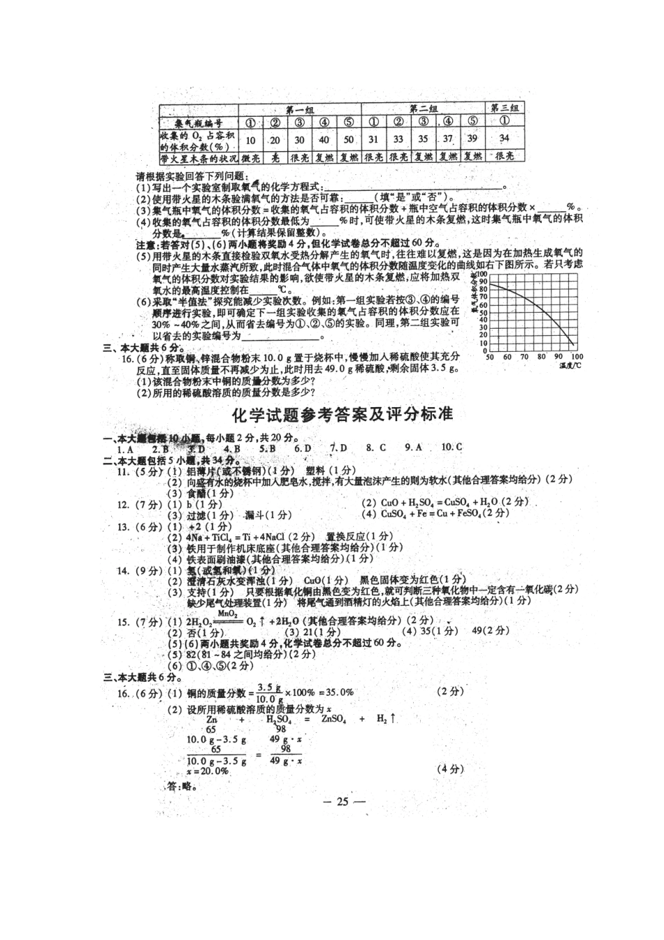 化学中考试题_第3页