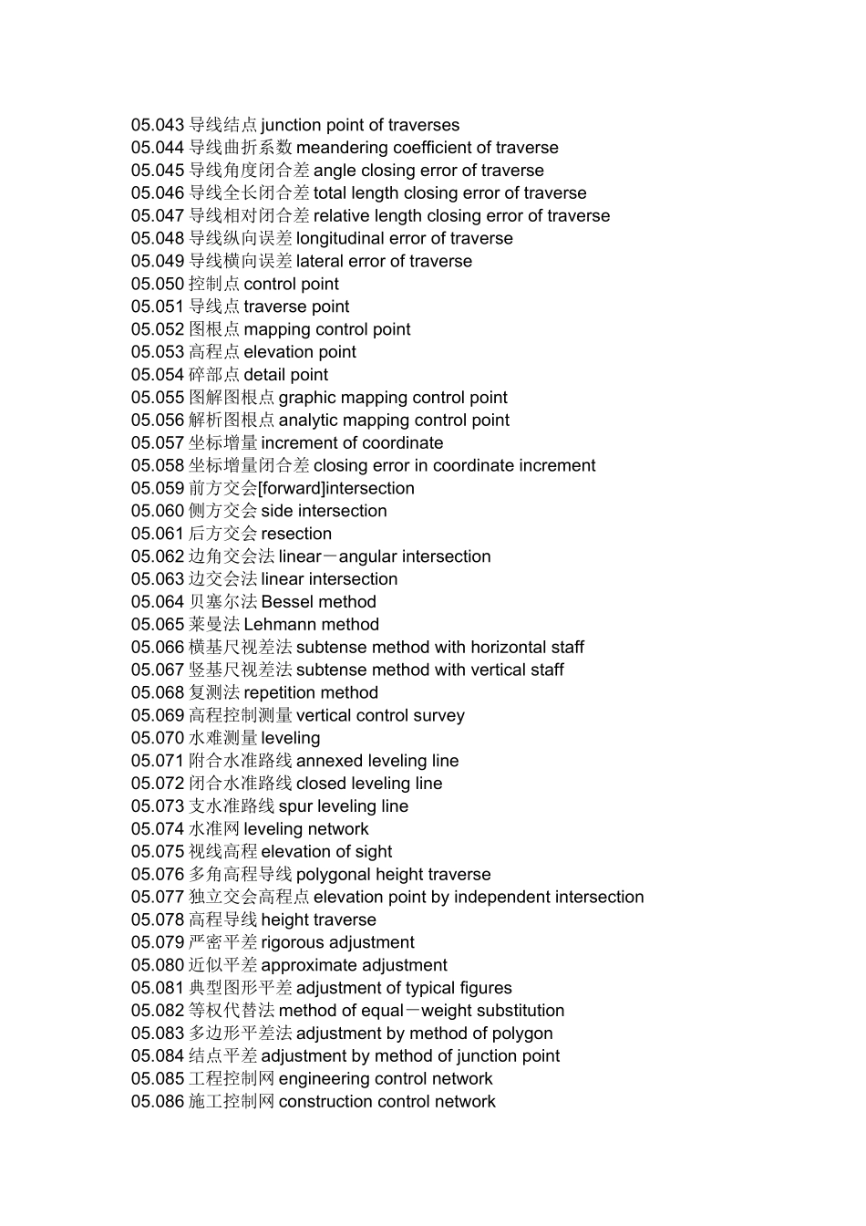 工程测量学中英文术语_第2页