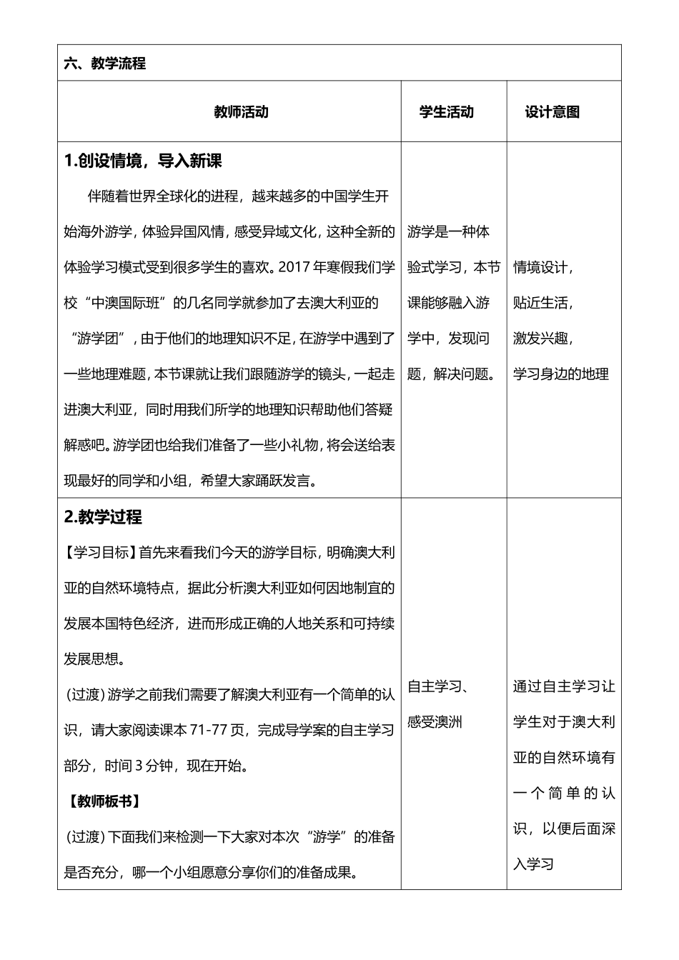 《澳大利亚》小学教学设计_第2页