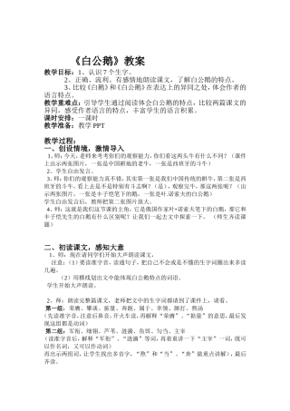 《白公鹅》教案
