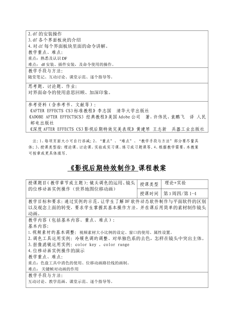 《影视后期特效制作》课程教案_第2页