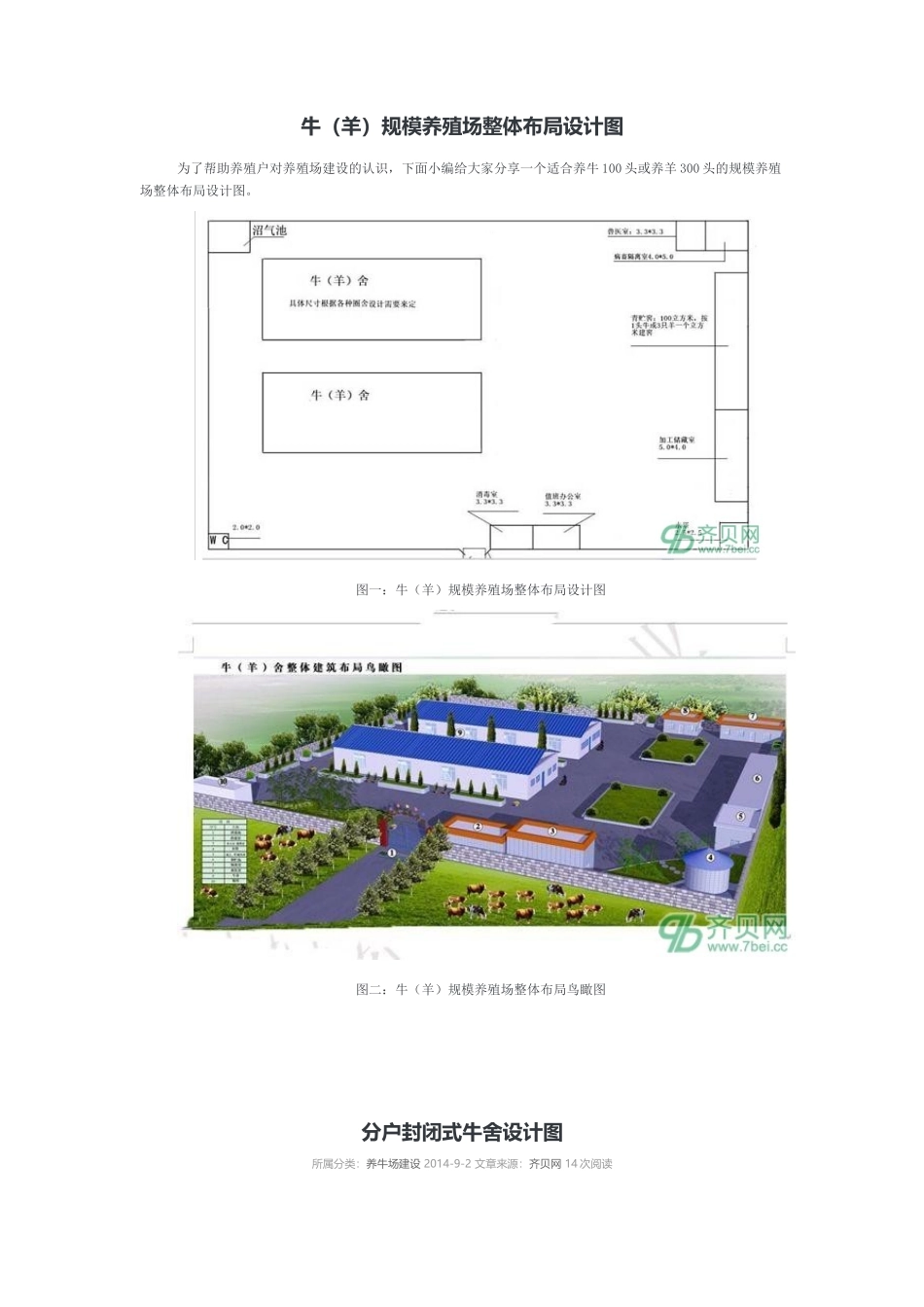 牛（羊）规模养殖场整体布局设计图_第1页