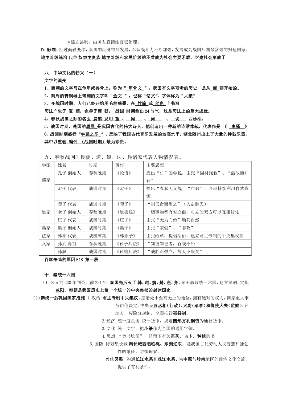 华夏之祖  远古居民 历史测试题_第3页