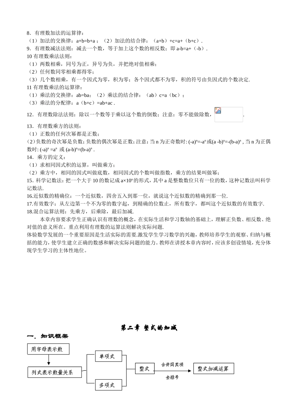 七年级数学（上）知识点梳理汇总_第2页