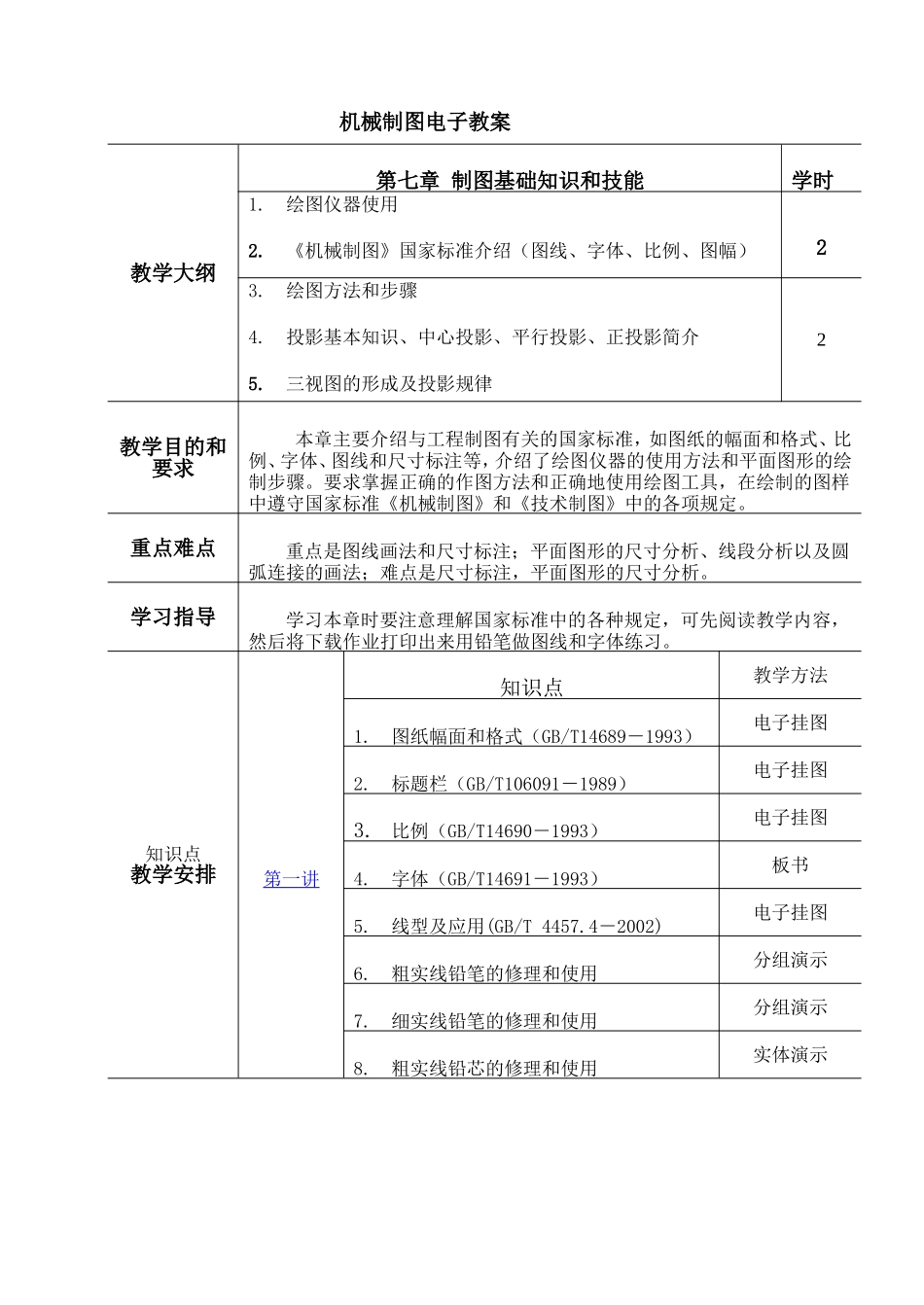 机械制图电子教案_第1页