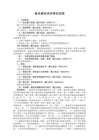 基本建设项目审批流程