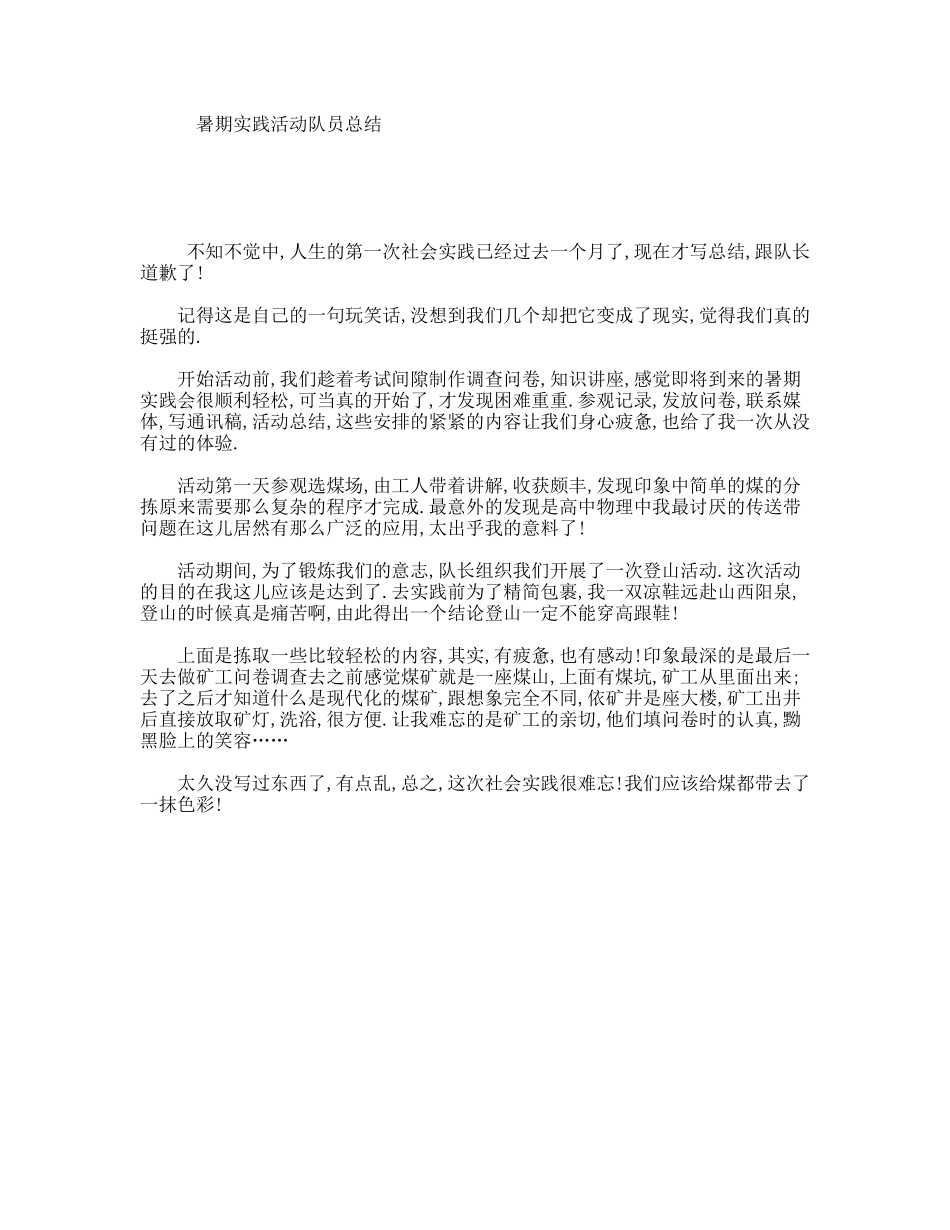 暑期实践活动队员总结_第1页