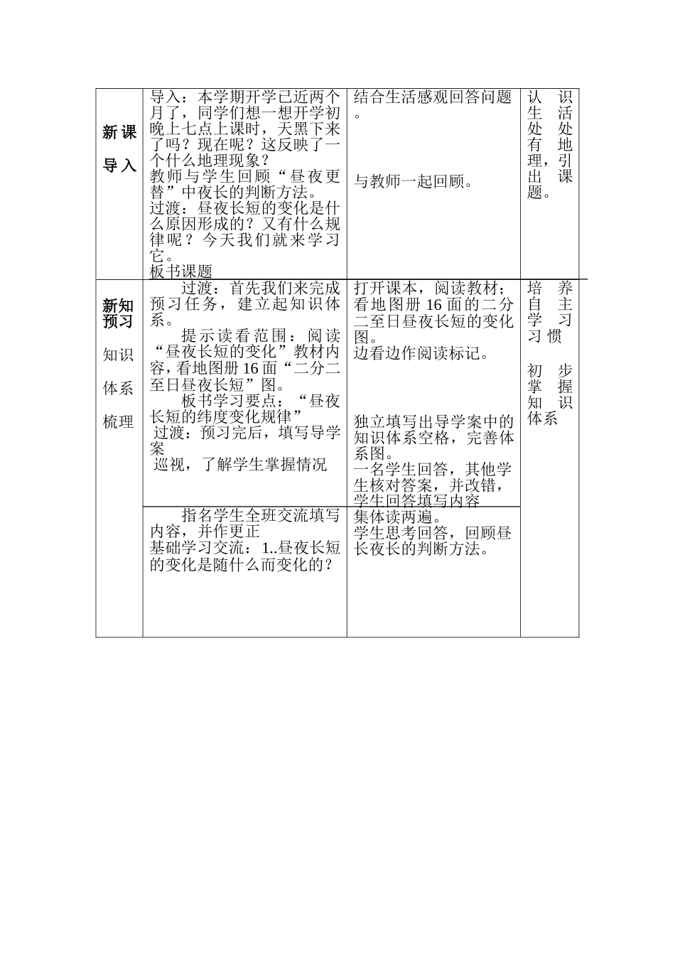 《昼夜长短的变化》教案_第2页