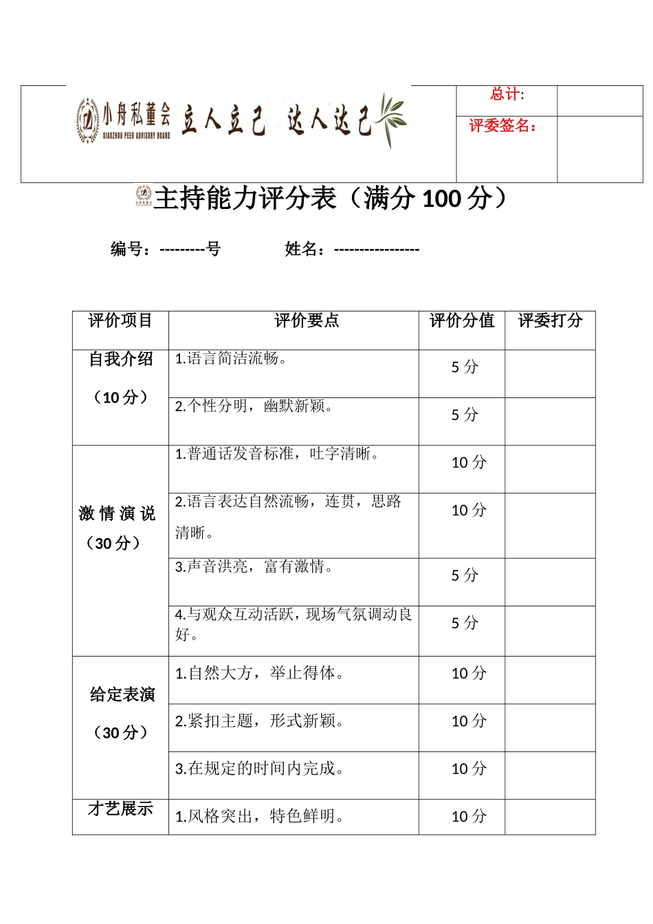 演讲能力评分表_第2页