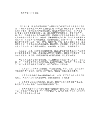 整改方案（村主任版）