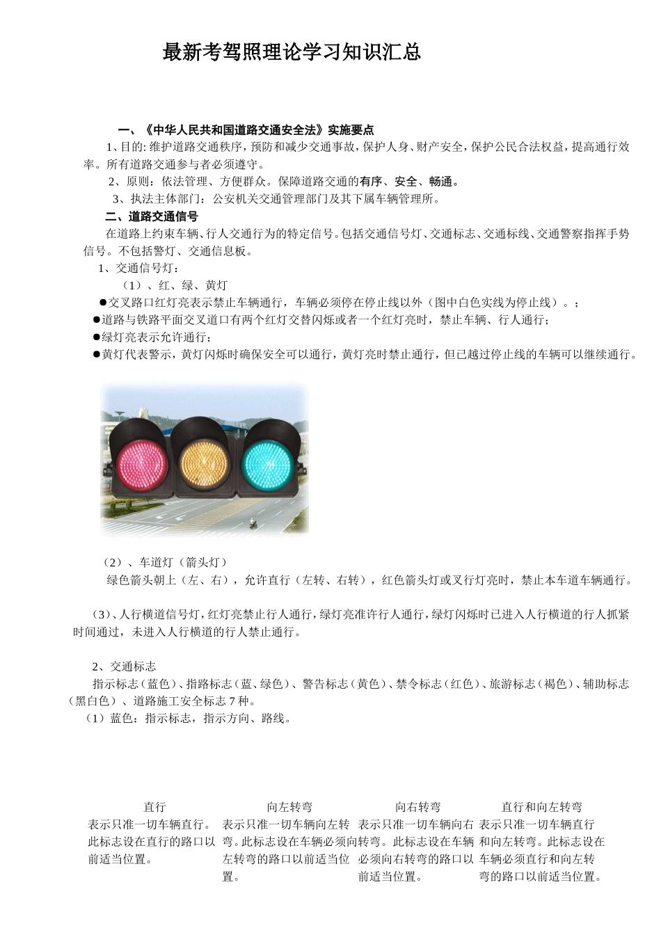 最新考驾照理论学习知识汇总_第1页