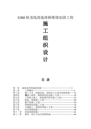 S360核龙线虎地排桥维修加固工程施工组织设计