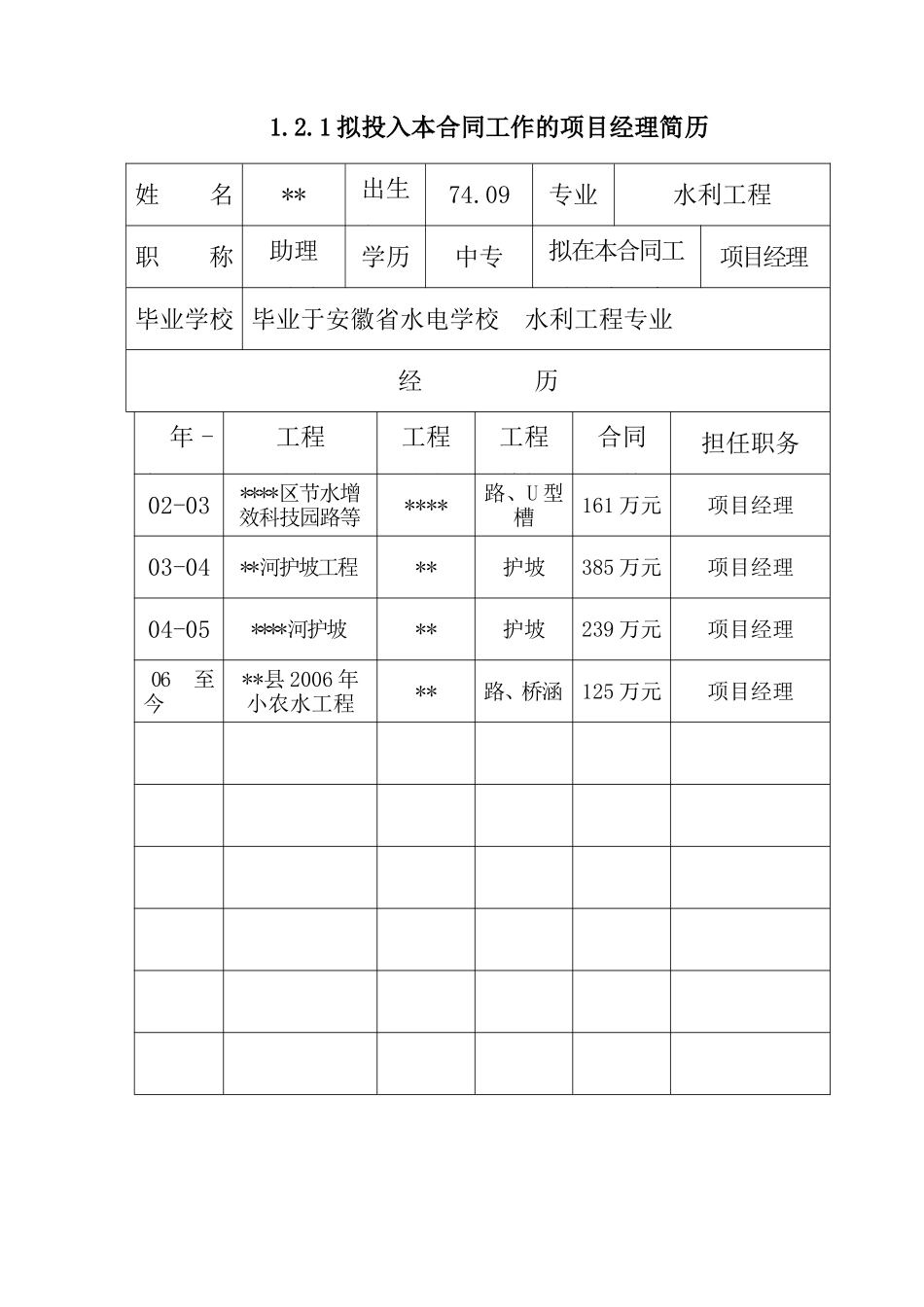投标人基本情况表及业绩表_第3页