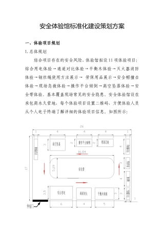 安全体验馆标准化建设策划方案