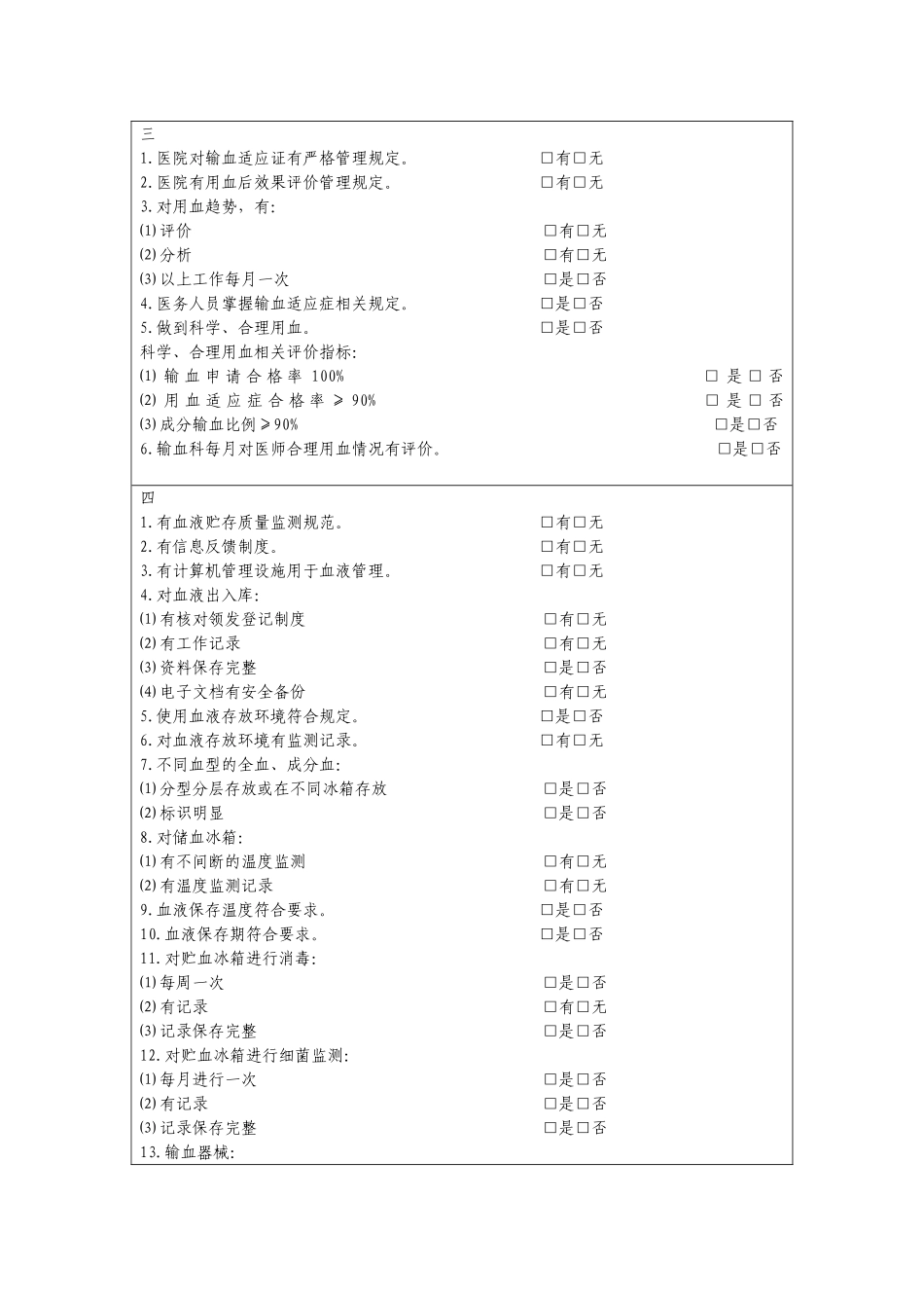 医院输血管理督查表_第2页