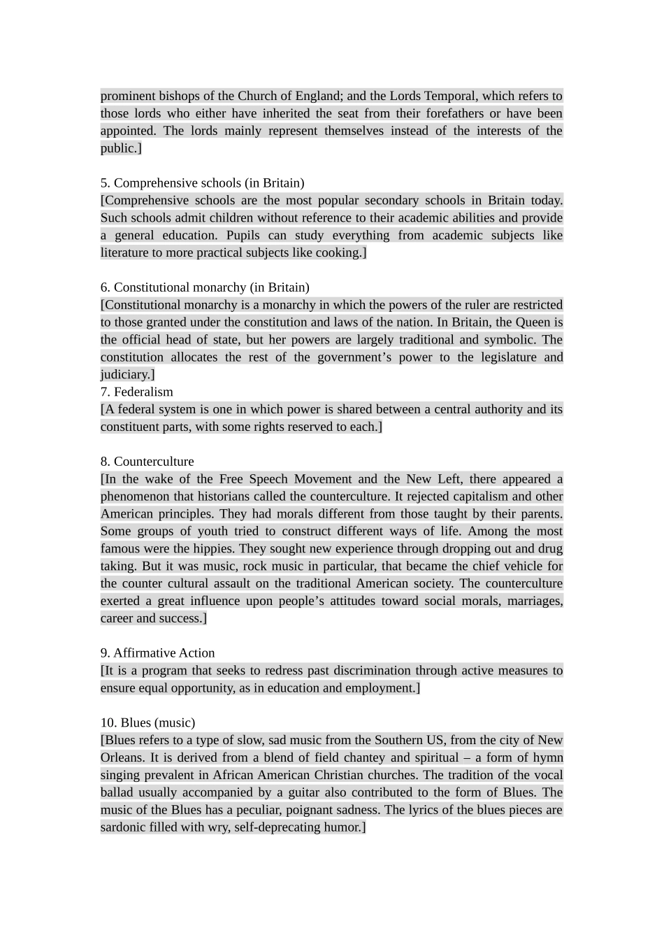 英语国家概况试题库_第3页