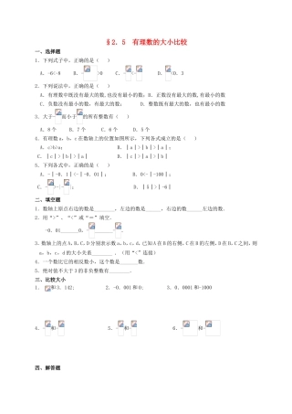 有理数的大小比较 专题练习
