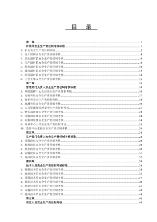 煤矿全生产责任制考核资料