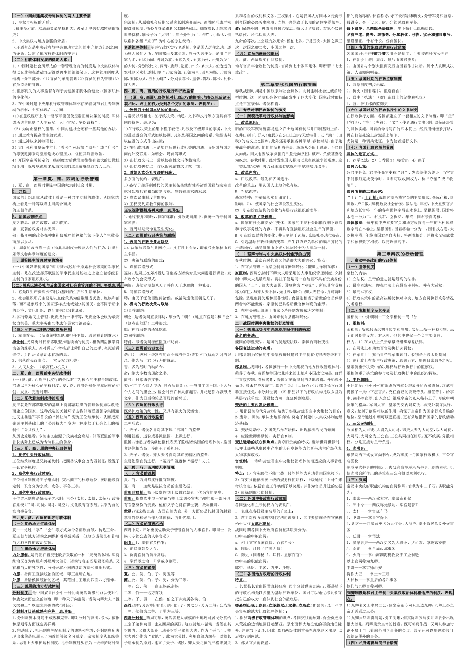 中国封建集权专制体制的两大主要矛盾知识点梳理_第1页