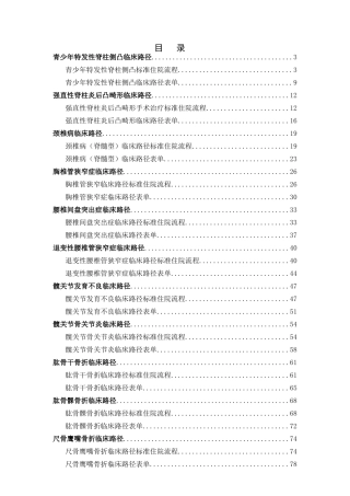 青少年特发性脊柱侧凸临床路径