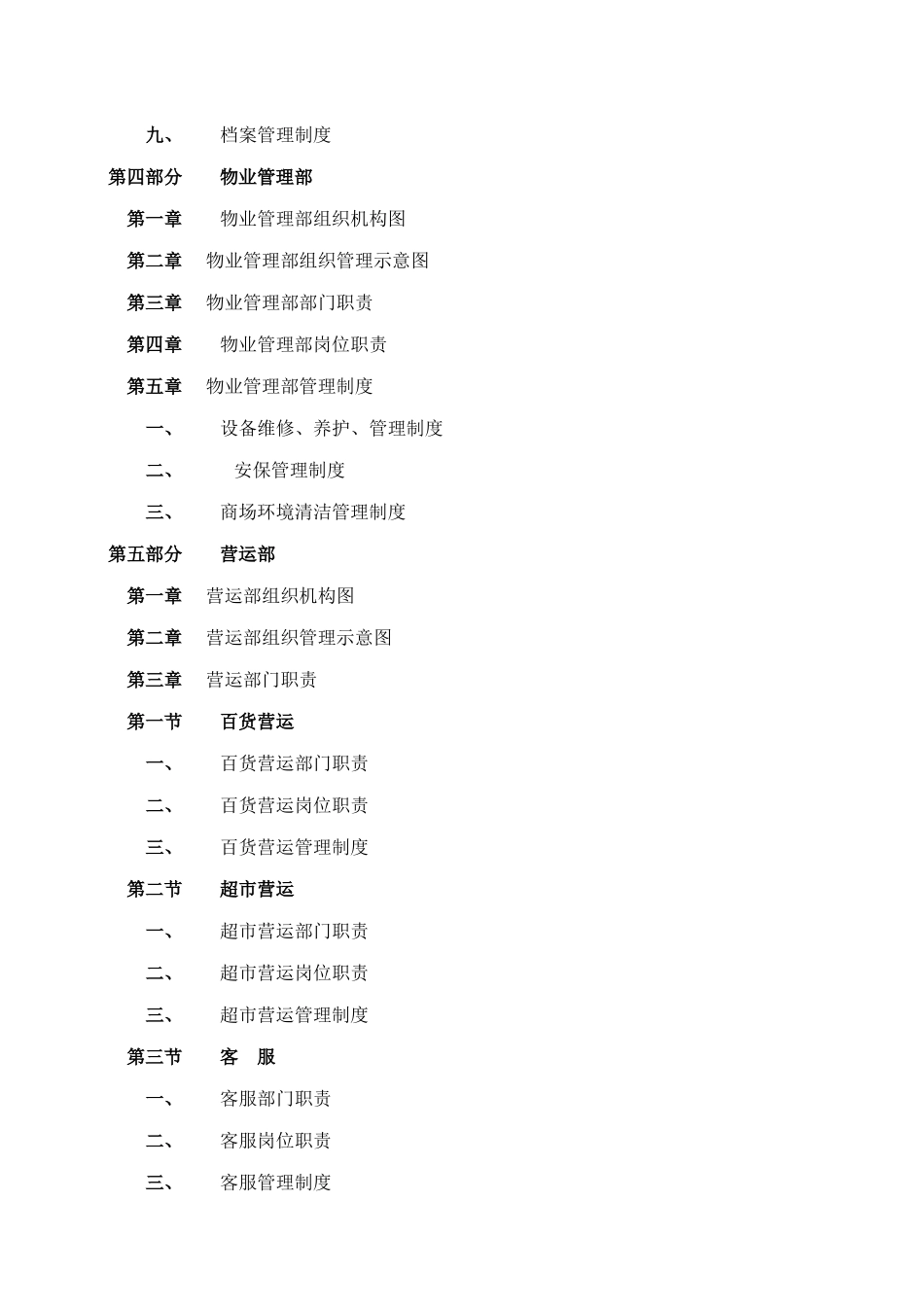 XX国际购物中心管理文件汇编_第3页