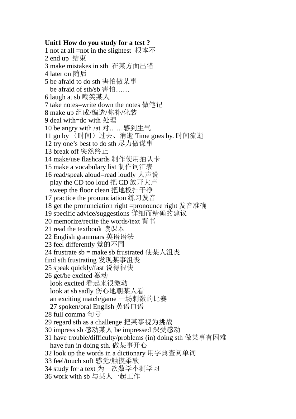 1notatall=notintheslightest根本不 英语单词梳理汇总_第1页