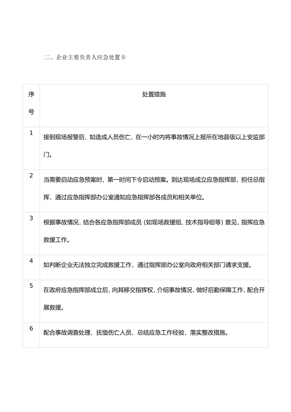 10张岗位应急处置卡_第2页