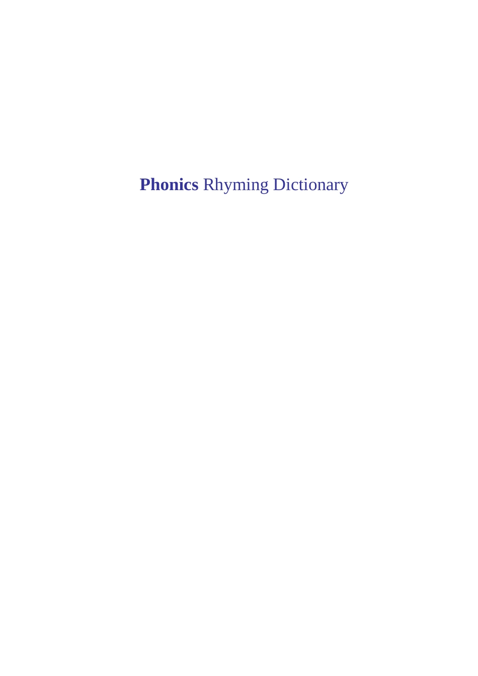 Phonics Rhyming Dictionary知识点梳理汇总_第1页