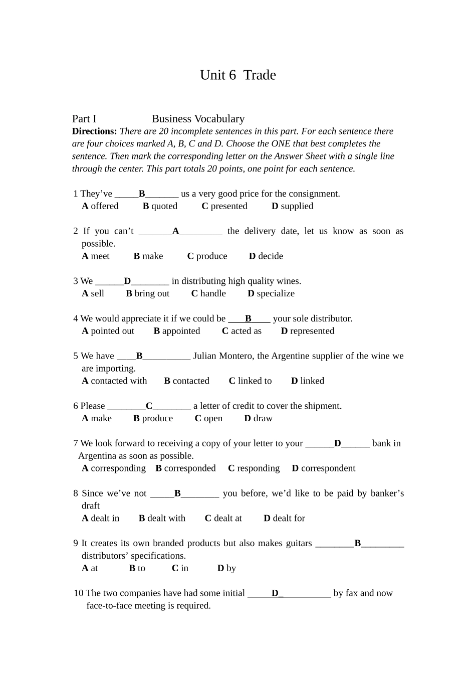 Phrase Translation英语课堂练习题_第1页