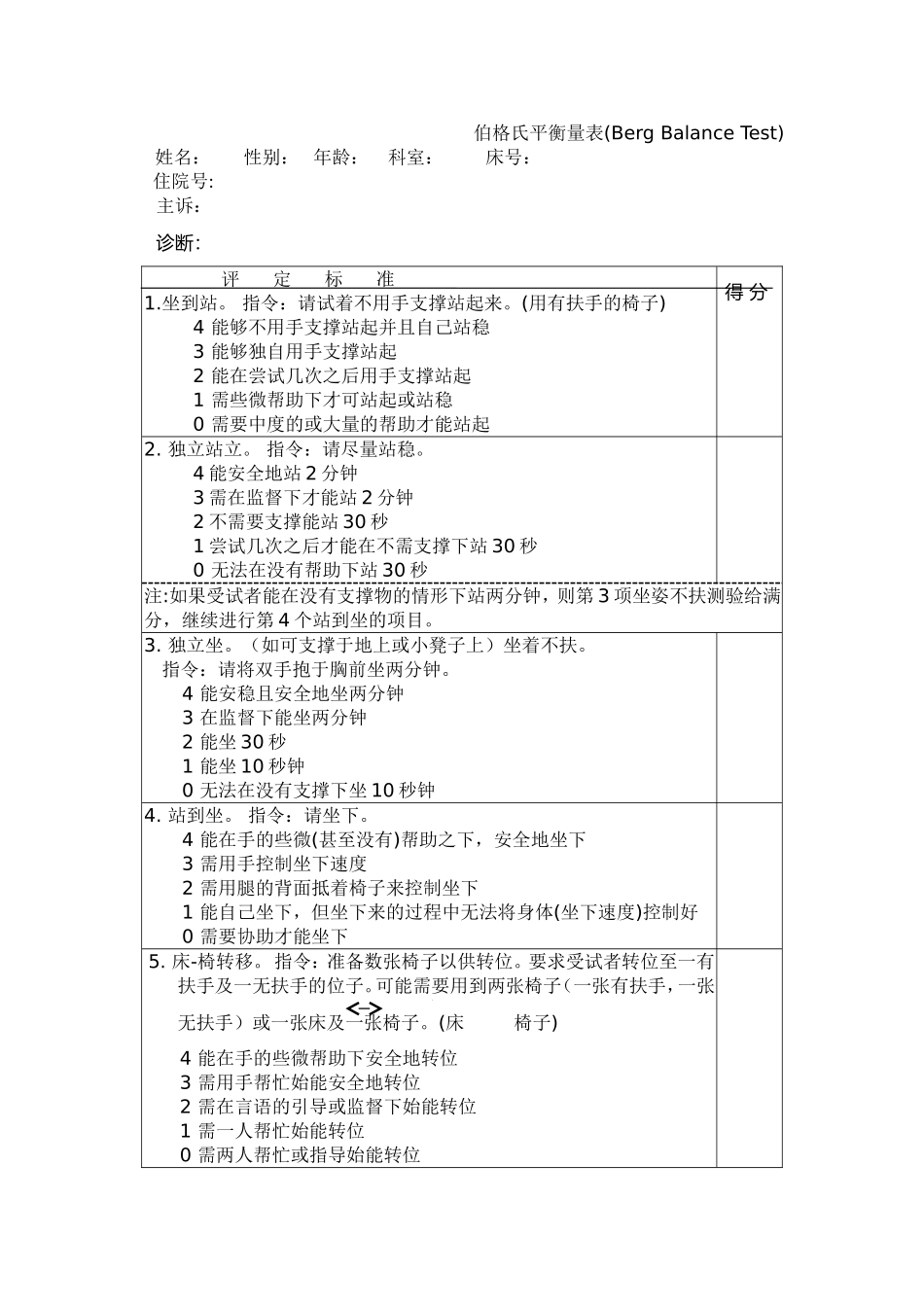 伯格氏平衡量表(BergBalanceTest)梳理汇总_第2页