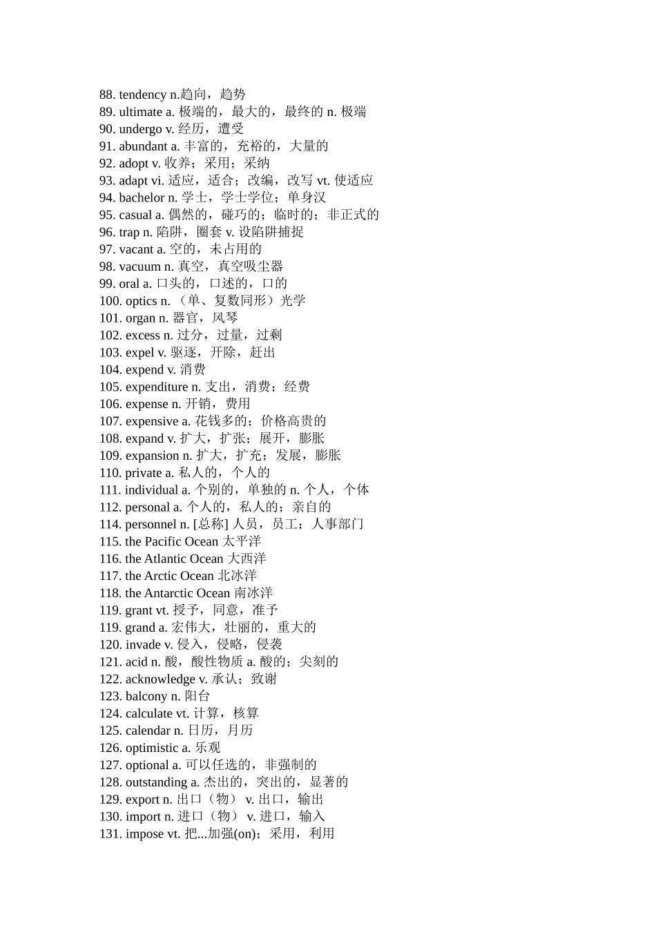 大学英语新六级500核心词汇_第3页
