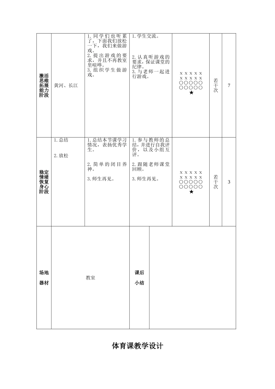 体育课教学设计     _第3页