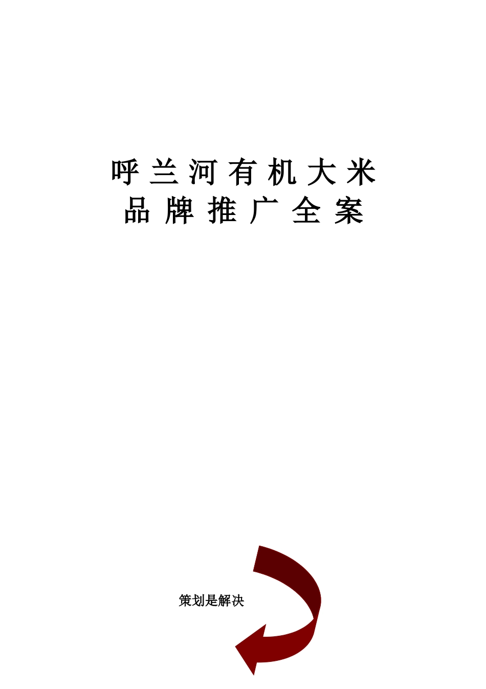 有机大米品牌推广方案_第1页