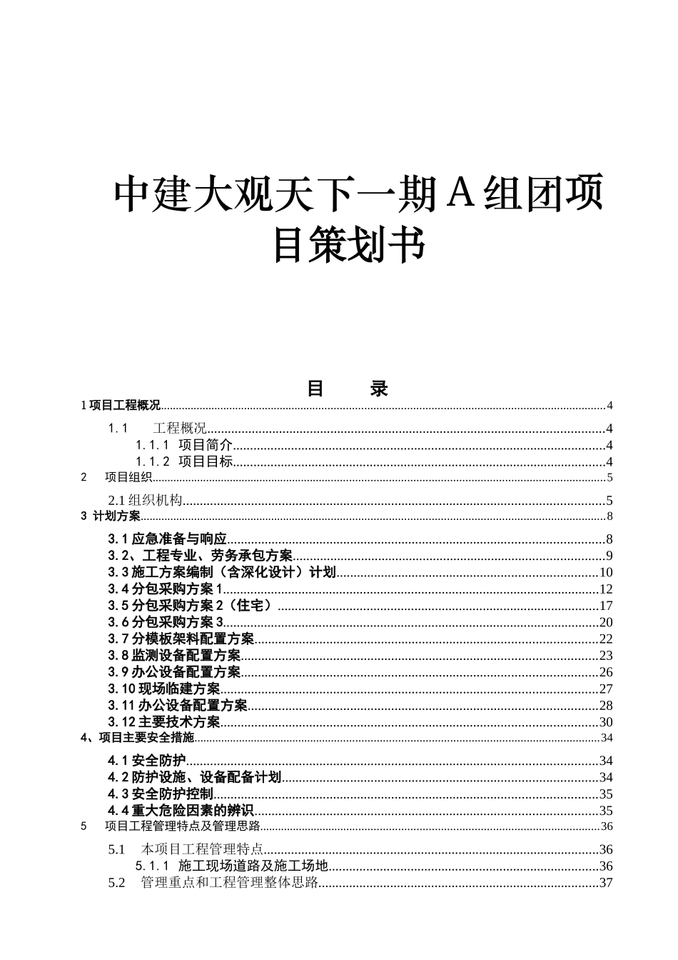 中建大观天下一期A组团项目策划书_第1页
