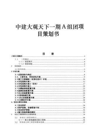 中建大观天下一期A组团项目策划书