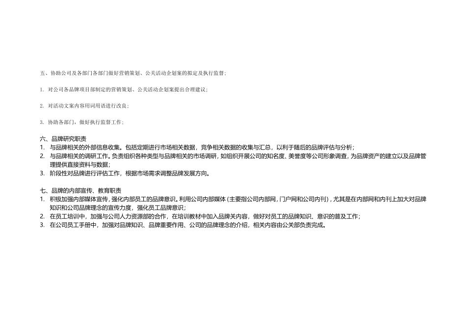 公司品牌部职能职责手册_第3页