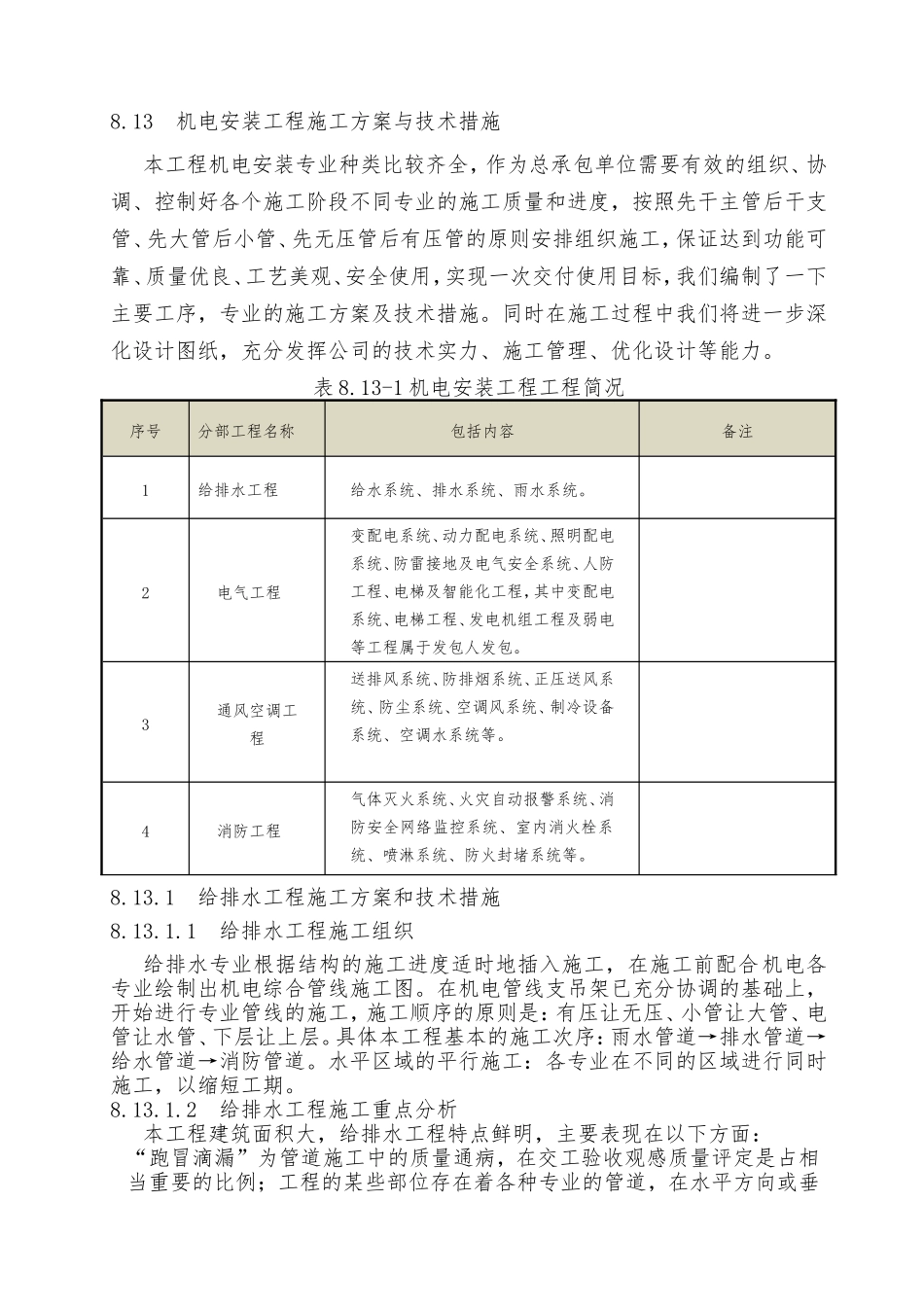 机电安装工程施工方案与技术措施_第1页