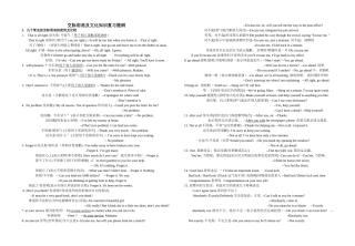 交际用语及文化知识复习提纲