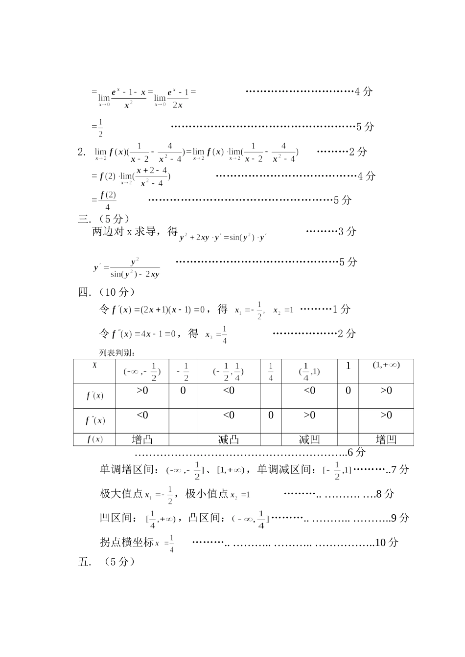 大学高等数学（上）册测试题_第3页