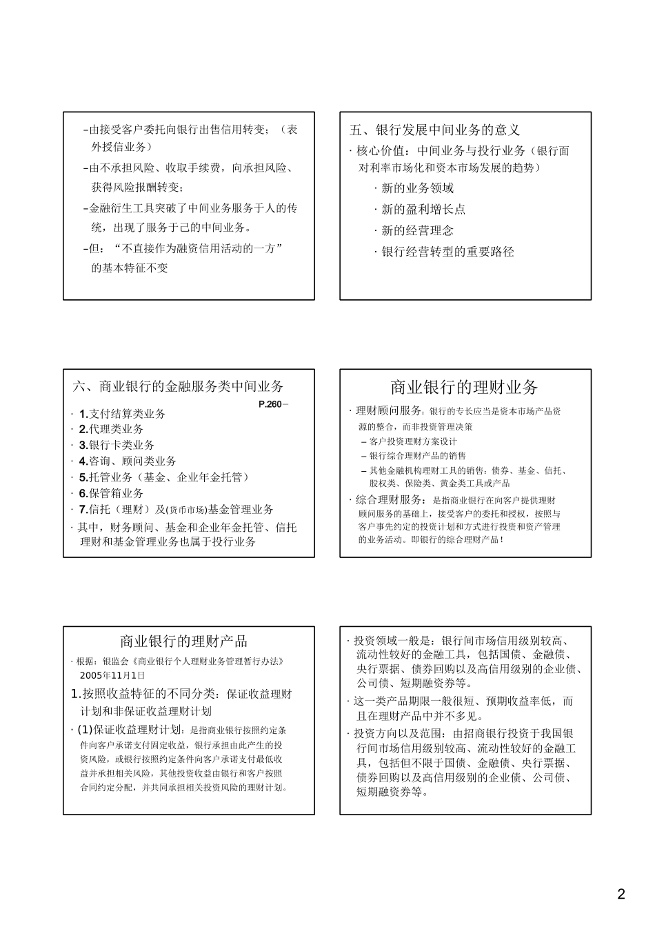第六章 商业银行的中间业务与表外业务知识点汇总_第2页