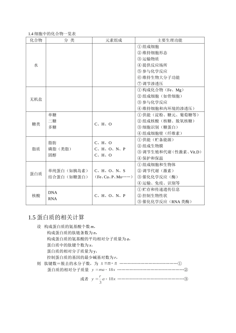 高中生物全部知识点总结汇总_第3页