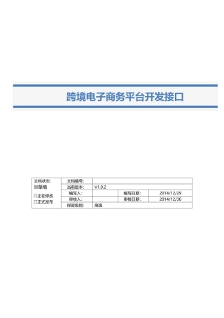 跨境电子商务平台开发接口