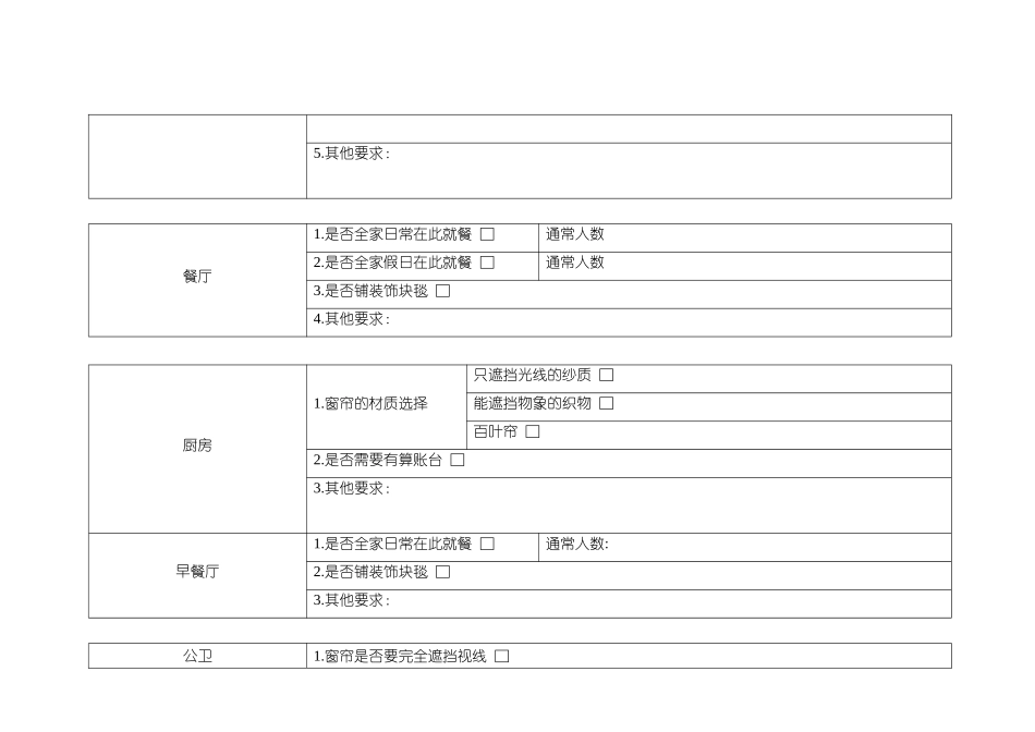 客户陈设需求调查表_第3页