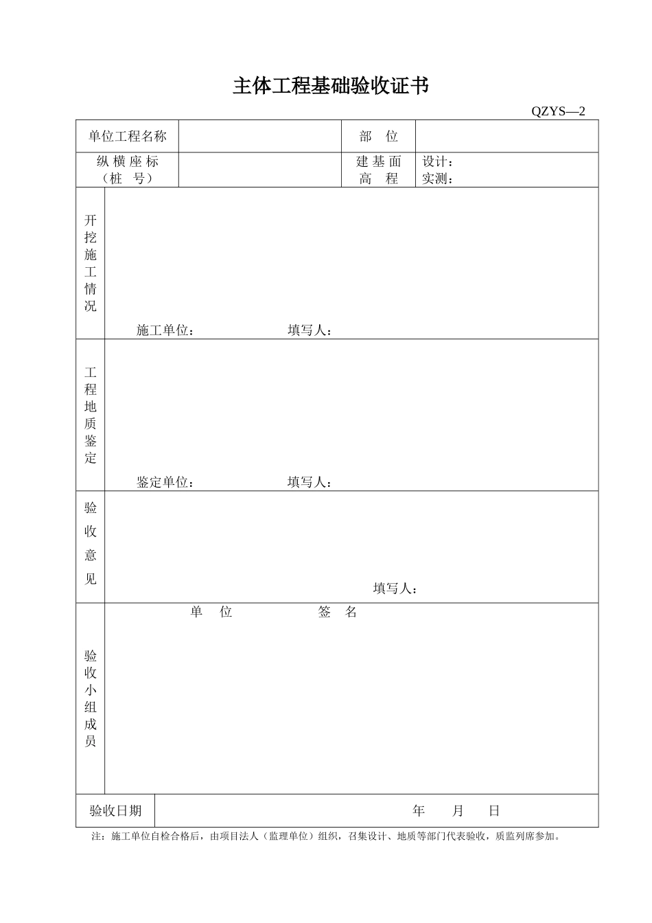 水利工程验收与质量评定常用表式（水工建筑工程）_第3页