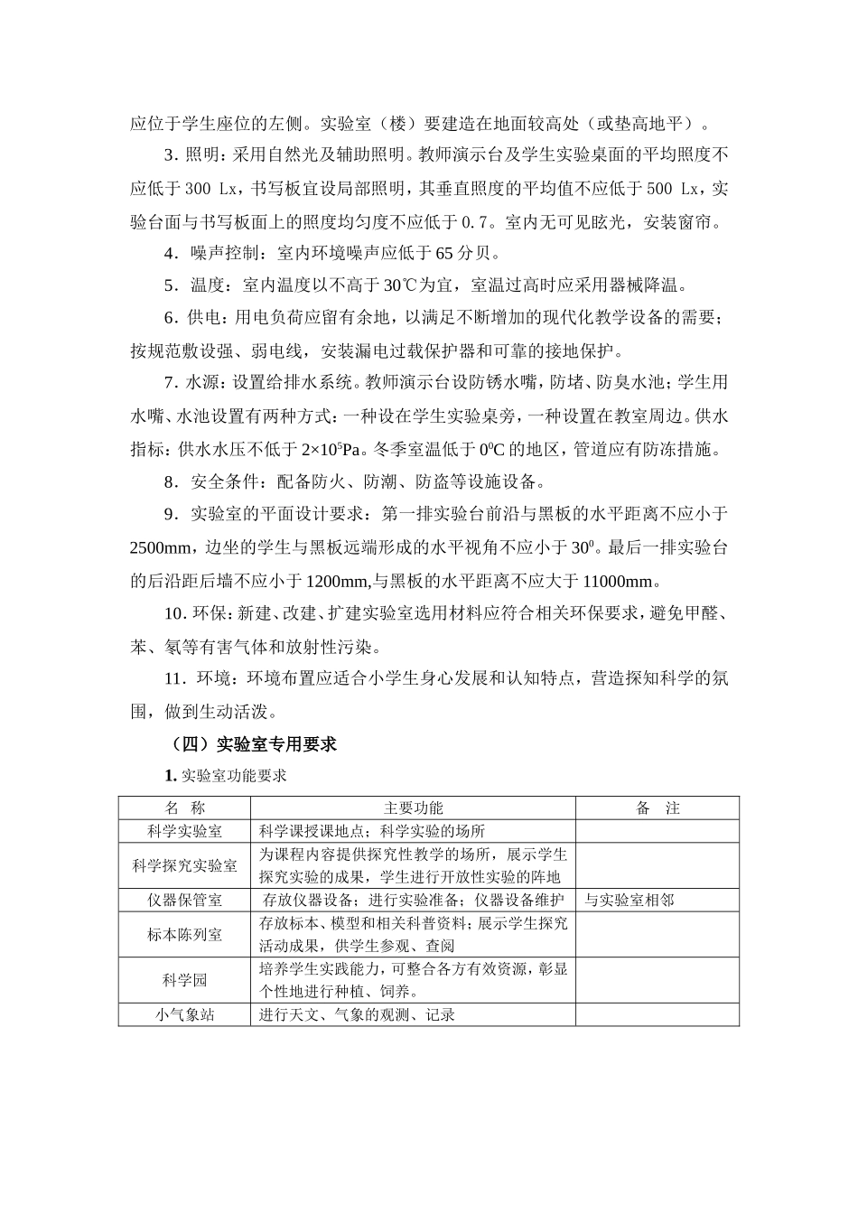 省普通小学实验室装备与管理规范小学部分_第2页