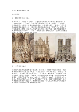 西方艺术流派课程 知识点梳理整理