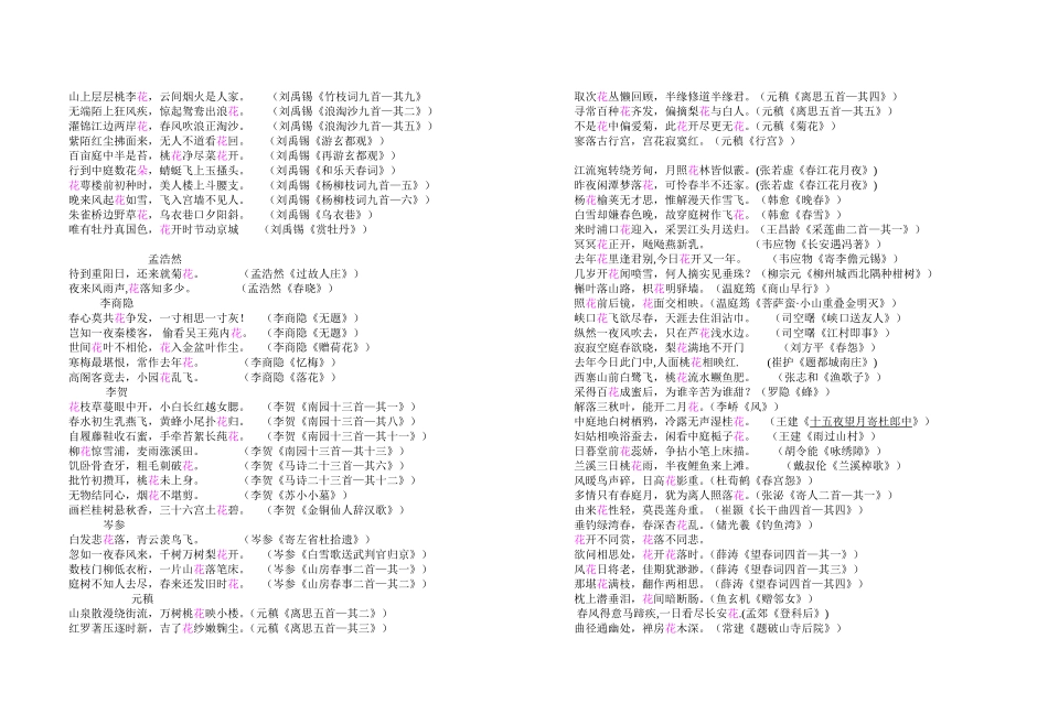 唐诗梳理汇总_第2页