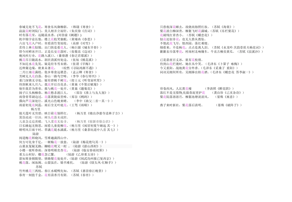 唐诗梳理汇总_第3页