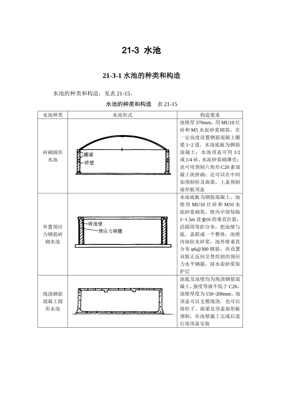 水池的种类和构造_第1页
