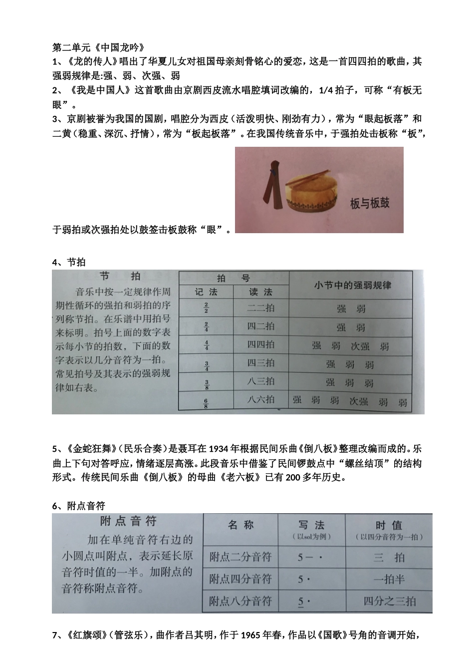 七年级上册音乐知识点复习汇总_第2页